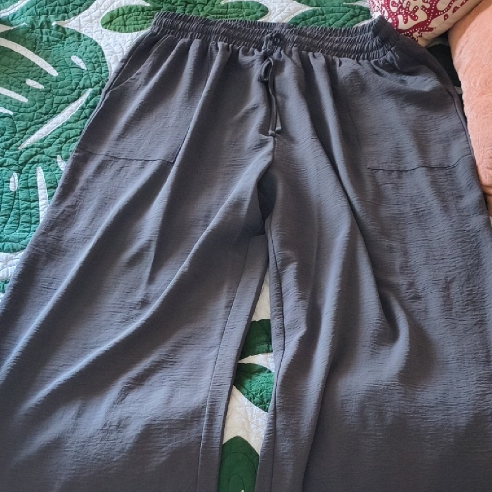 Source Unknown Gray Wide Leg Pants